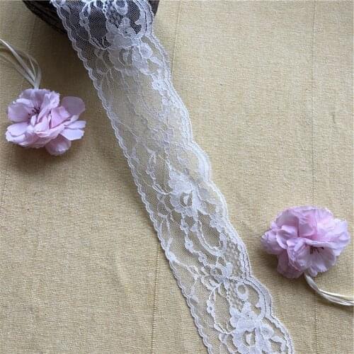6.5cm T1044 white lace fabric webbing decoration packing material
