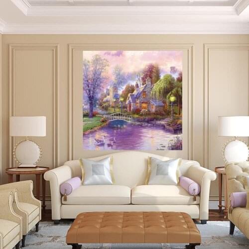 Full Drill Garden Landscape 5D Diamond Painting Large Size Cross Stitch Kit