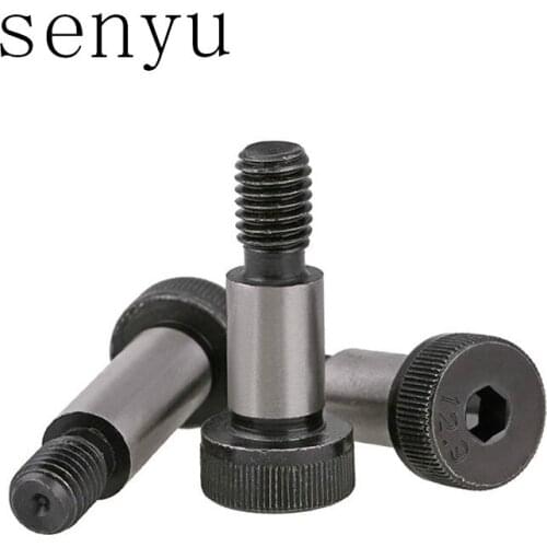 LuChang 5 Pieces M5 M6 M8 M10 Threaded 12.9 Alloy Steel Hexagon Socket Head Shoulder Screw Plug Screw Shaft Shoulder Limit Bolt