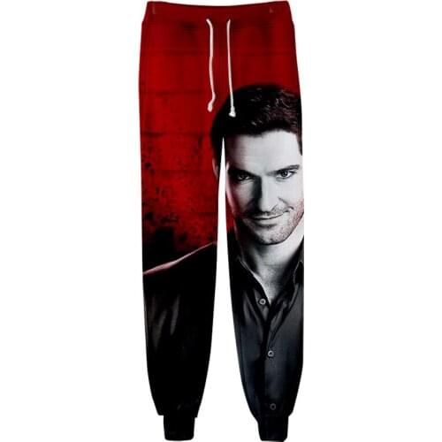 Tv Show Lucifer Morningstar 3D Print Men Women Sweatpants Casual Trousers Streetwear Elastic Waist Harem Hip Hop Joggers Pants