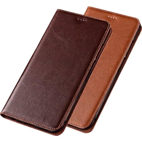 Genuine Leather Phone Cover Stand Case For Xiaomi Redmi 10x Pro 5g/redmi 10x 5g/redmi 10x 4g Magnetic Phone Case Funda Standing