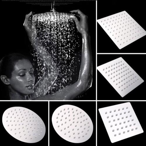 Rainfall Shower 201 Stainless Steel Sprayer Practical Thin Top Shower Head Bath Faucet Sprinkler Silver Home Supplies