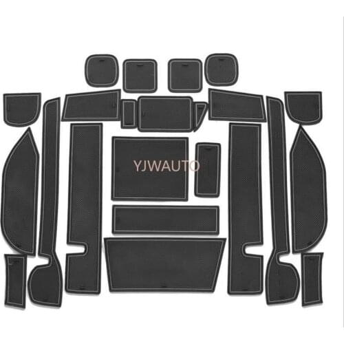 Door Slot Mat for Honda Odyssey 2009-2014 Gate Groove Cushion Car Door Rubber Cup Holder Mats Anti-slip Carpets Position