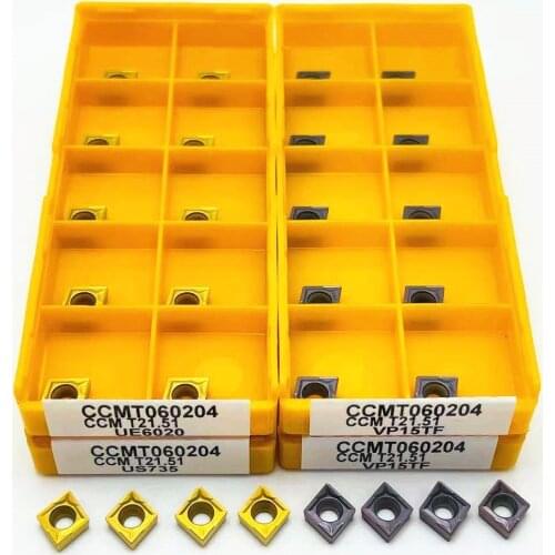 CCMT060204 VP15TF CCMT060204 UE6020 Carbide Insert Internal Milling Cutter CNC Insert Lathe Tool CCMT 060204 Lathe Parts Tool