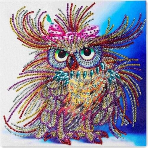 G. DIY Owl Diamond Painting Embroidery Rhinestone Crystal Material Package 30x30cm Home Decoration