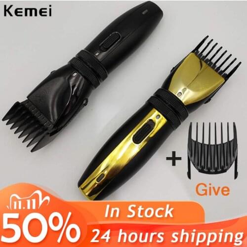 Kemei Electric Hair clipper Hair Trimmer Cordless Hair Clipper Cutter Men child usb Rechargeabler Limit comb adjustment trimmer