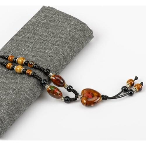 Hart Shape Ceramic Pendant Necklace vintage necklaces Classic style Jewelry #FY564