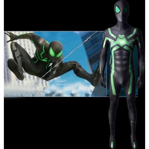 Superhero PS4 Game Stealth Big Time Suit Costume Cosplay Zentai Spandex Lycra Jumpsuit Bodysuit Halloween Costume for Adult/kids