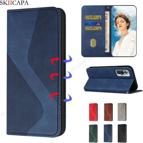 Leather Wallet Flip Stand Case For Redmi Note 10 Pro Max 10T Lite Card Holder Holster Protective Cover For POCO M3 X3 NFC X3 Pro