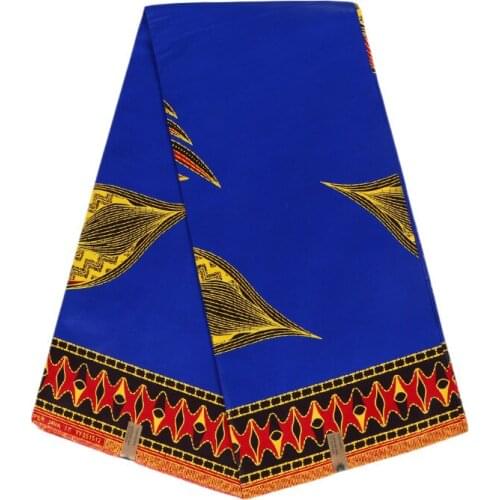 2019 Beautiful Blue Pattern Print 100% Cotton African Ankara Top Quality Pagne Veritable Guaranteed Real Wax Fabric 6Yards