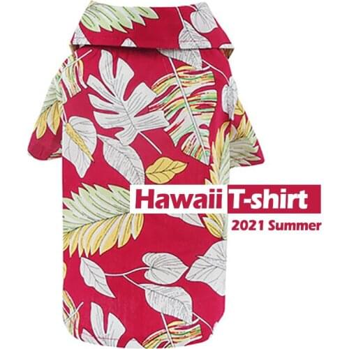 Summer Dog Clothes Hawaii T-Shirt for Dogs Cute Clothes for Small Dogs Shirt Vest for French Bulldog Chihuahua York Pet Clothing