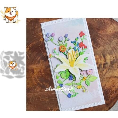 Daffodil Flower Metal Cutting Dies Mold Knife Scrapbooking Stencil DIY Embossing Craft Die Cuts Card Making New Dies For 2021