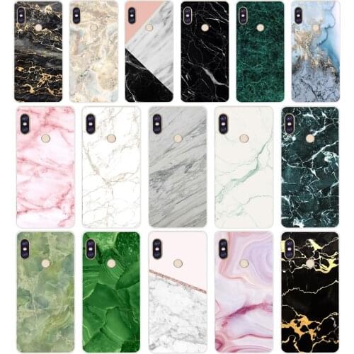 273H marble green stone Soft Silicone Tpu Cover phone Case for xiaomi redmi 6 pro 5 plus note 6 pro 4 4x mi 8 a2 lite