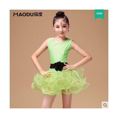 New Latin dance children 's dress children' s dance practice uniforms girls Latin practice test uniforms