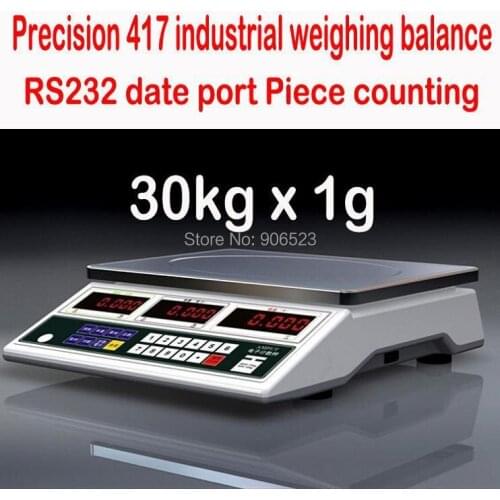 New 417 Precision Digital tabletop counting scale 30KG-1g industrial heavy weighing balance
