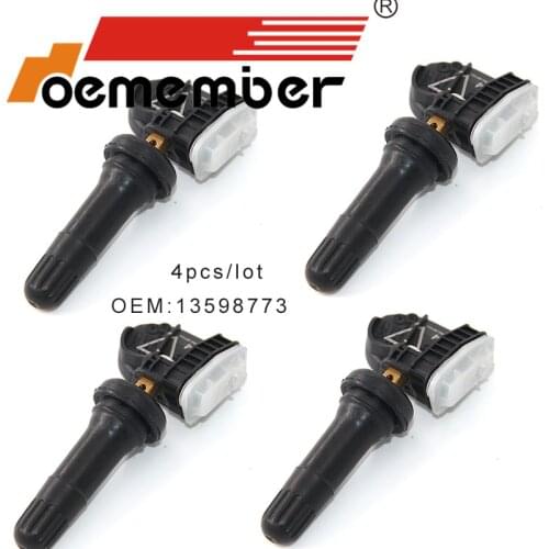 OEMEMBER 4pcs Car Tire Pressure Sensor 13598773 TPMS Monitoring System For Cadillac CT6 XT5 SRX Chevrolet Malibu Opel 433Mhz