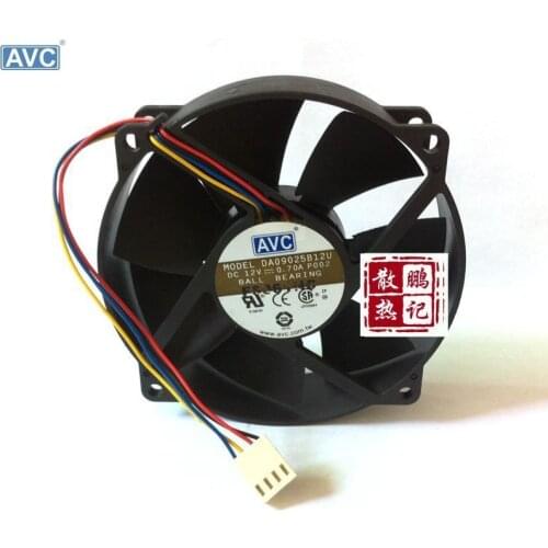 Original For AVC DA09025B12U 9CM round frame supports CPU fan double ball bearing PWM 4 wire speed