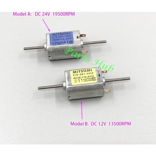 MITSUM Micro 030 Carbon Brush Motor DC 12V 13500RPM/ DC 24V 19500RPM High Speed Dual Shaft DIY RC Toy Rail Train