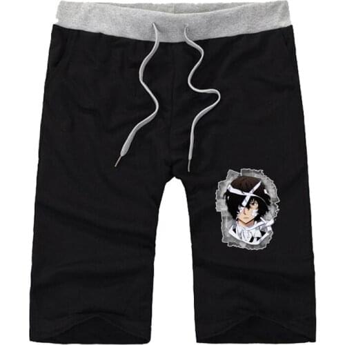 Anime Bungou Stray Dogs shorts Men Casual Summer cotton Short Sweatpants Elastic Waist shorts teenagers Short Pants