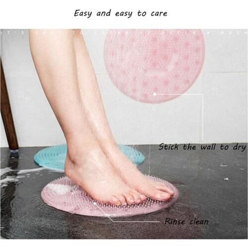 Silicone Bath Massage Cushion Brush Anti-slip for Lazy Wash Feet Clean Dead Skin Bathroom Health99