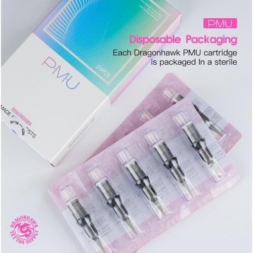 Mast 20pcs WMZ 1RL Sterilized Tattoo Cartridge Needles Supply Permanent Makeup PMU Round Liner 0.16/0.18/0.2/0.25/0.3/0.4/0.5mm