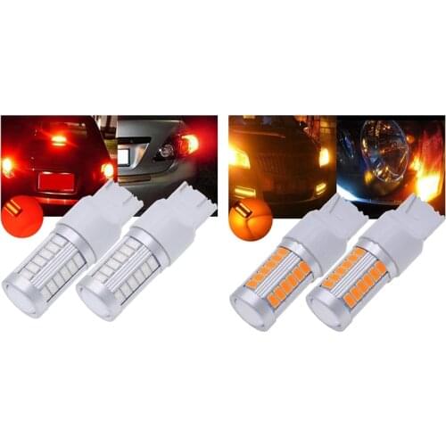 4 Pcs T20 Led Bulbs 900 Lumens Super Bright Turn Signals Light Brake Stop Parking Light Back Up Reverse Light Tail Light Bulb DC