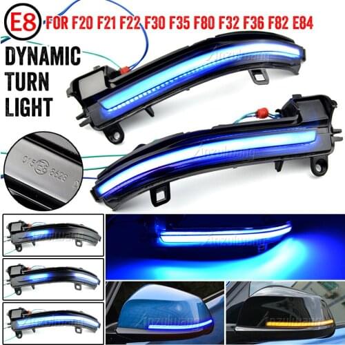2Pcs LED Dynamic Turn Signal Rear View Mirror Light For BMW 1 2 3 4 Series F20 F21 F22 F30 F31 F34 X1 Sequential Indicator Light