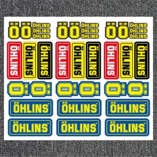 Reflective Motorcycle Adesivi Ohlins Stickers Fork Fourche Decal Shock Suspension Original Tool Vinyl Logo For Yamaha r6 Mt 09