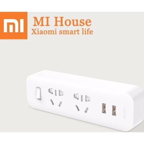 Xiaomi Mijia Smart Power Strip 2 Sockets 2 Usb 5V 2.1A Fast Charging Power Socket Converter Portable Plug Travel Adapter