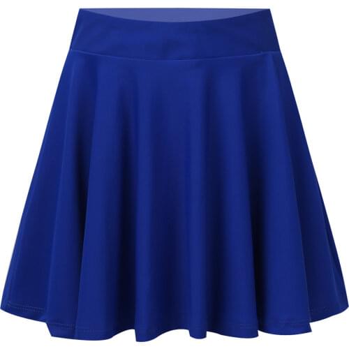 Kids Skirts For Girls Clothes Pure Color Elastic Waistband A-line Casual Pleated Skirt Children Ballet Dance Skating Skirt 4-12Y