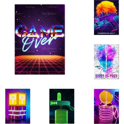Mystery cube, portal gun, minimalist poster, game over, video game art, video game decoration, wall art, poster printing, game p