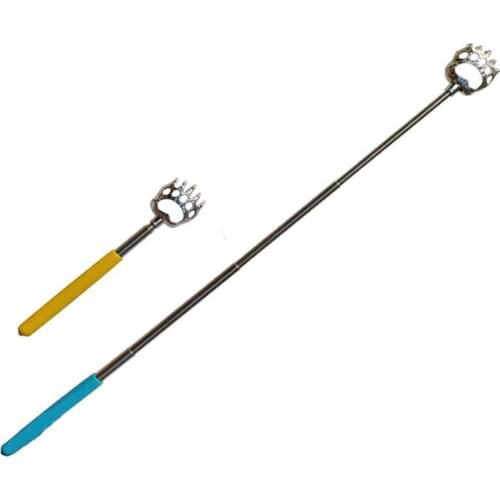1Pc Stainless Metal Telescopic Bear Claw Massage Cushion Extendable Back Scratcher Grip Handle 21-45cm
