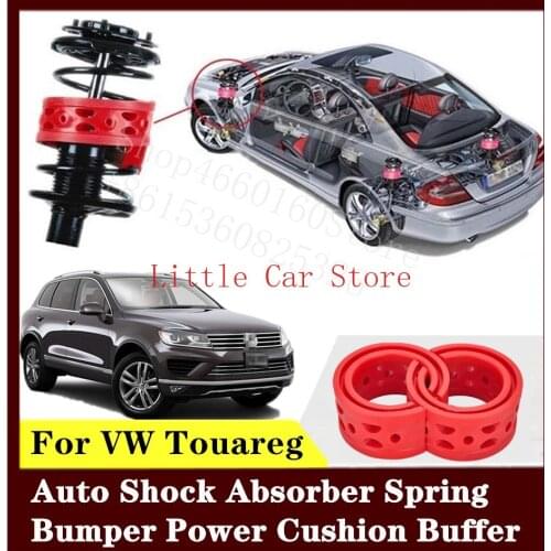 2PCS Front Suspension Shock Bumper Spring Coil Cushion Buffer For Volkswagen Touareg