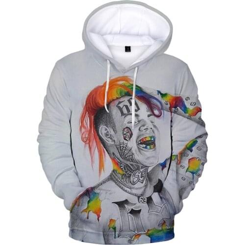 2021New 6ix9ine Gooba 3D Printed Hoodie Sweatshirts Hot Rapper Fashion Casual Hip Hop Men Boys Harajuku Streetwear Hoodies Tops