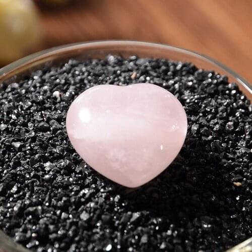 25mm Mini Quartz Crystal Stone Healing Heart Shape Crystal Stone Handmade DIY Jewelry Home Decor