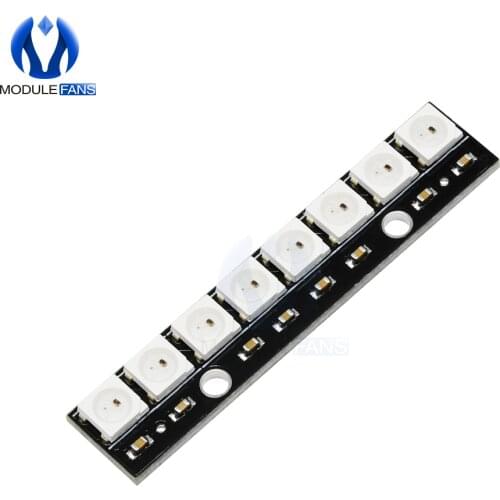 8 channel WS2812 5050 RGB LED lights built-in full color-driven development board
