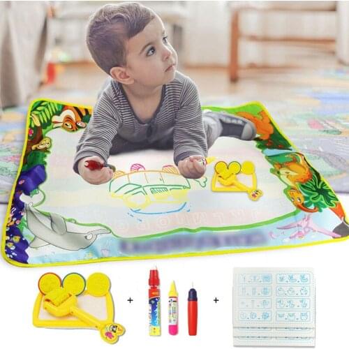86*65cm Magic Water Drawing Board Coloring Doodle Mat with Magic Pen Stamp Painting Gift Educaton Toys Kid Children
