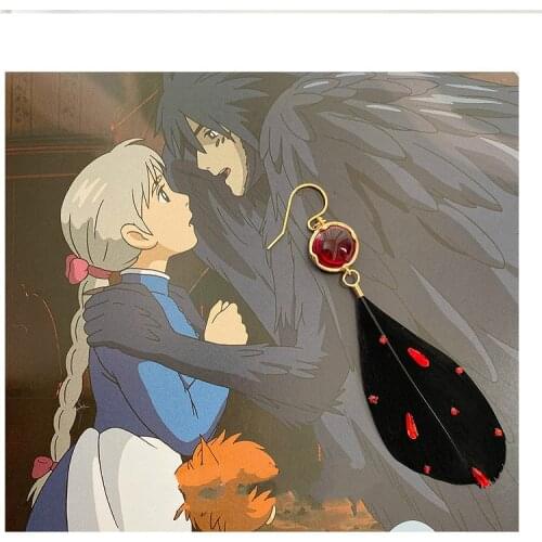 Hayao Miyazaki Anime Series Howls Moving Castle Ring Cosplay Prop Accessories Ring Sliver Jewelry for Girlfriend Boyfriend Gift