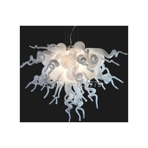 Free Shipping Modern Art White Glass Antler Chandelier