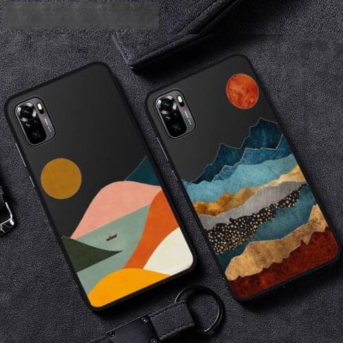 Mountain Marble Moon Phone Case For Xiaomi Mi Redmi Note 8T 9T 9S 9A 10 7 8 9 Lite pro