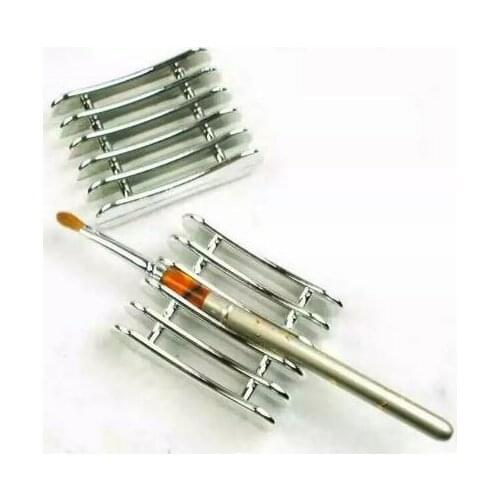 5 Grids Nails Art Penholder Brush Rack Accessory Carving Pattern UV Gel Crystal Pen Carrier Storage Salon Nail Art Tools