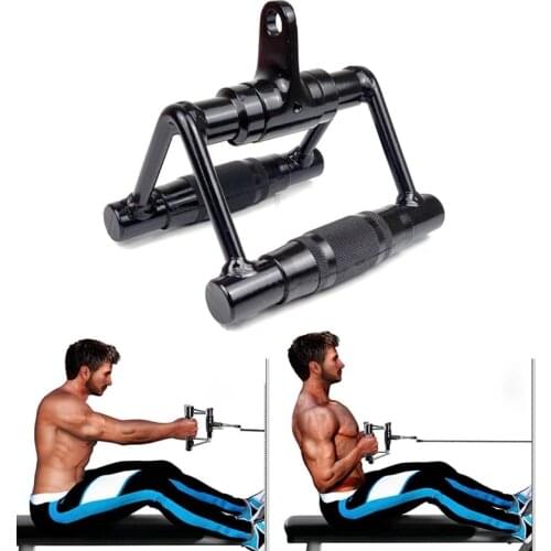 Fitness Barbell T-Bar 360° Swivel Handle Attachments Rowing Machine Handle Pull Down Exercise Handles for Home Gym