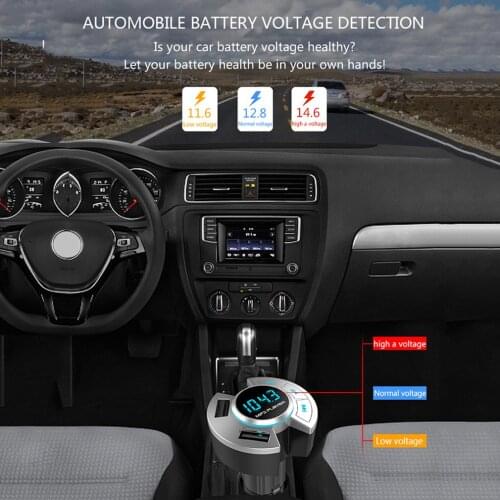 BT17 5.0 FM Transmitter Hands-free Car Kit Wireless Modulator Handsfree TF U Disk Multifunction MP3 Player USB Charger