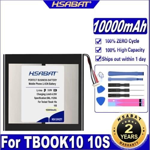 HSABAT Tbook 10s 10000mAh Battery for Teclast Tbook 10s Tablet PC Tbook10s 5 lines+Connector Batteries