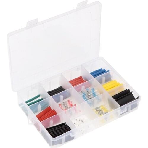 150pcs Solder Seal Wire Connectors Kit Waterproof Solder Seal Butt Connector Insulated Heat Shrink Tubing Wire Connector Shrink