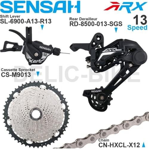 SENSAH ARX 13speed MTB Groupset include Right Shifter Rear Derailleur and SUGEK Cassette Sprocket 50T and YBN Chain Original