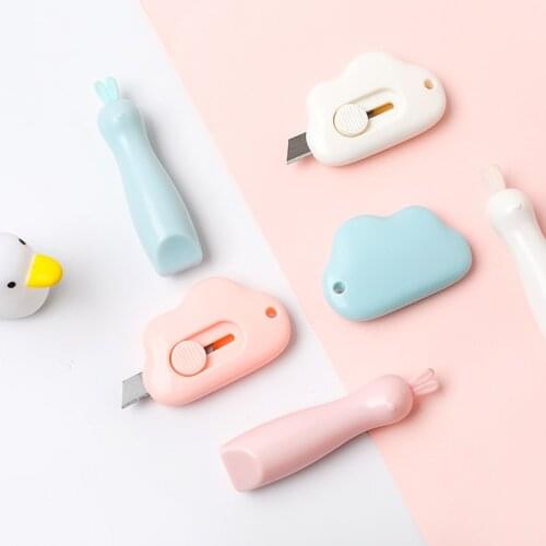 Mohamm Cute Mini Small Pocket Sized Craft Wrapping Box Paper Envelope Cutter Utility Knife Letter Opener Student Cute Knife