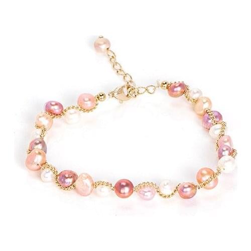 Minar Simple Double Layering Imitation Pearls Bracelets for Women Girls Birthday Gifts Charm Bracelets Delicate Accessories