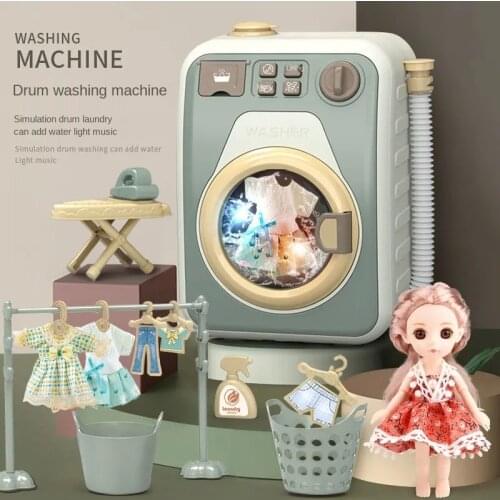 Mini Cleaning Toy Set Simulation Small Household Appliances Series Small Washing Machine Cleaner Play House Doll Set
