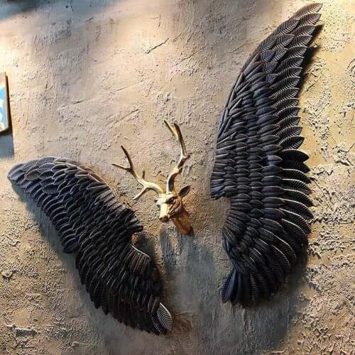 Wall Iron decoration angel wings Creative Retro wings Bar Cafe Wall decor Home decoration accessories Angel wings decor
